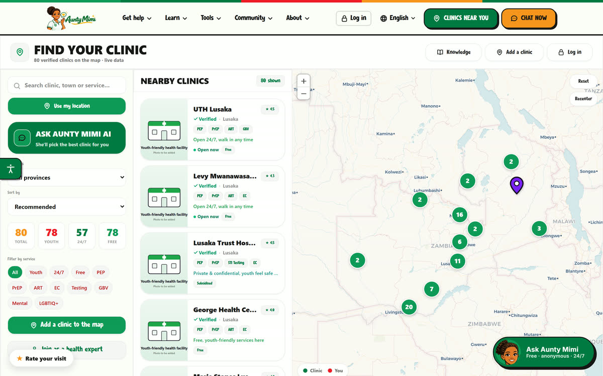 The verified clinic map